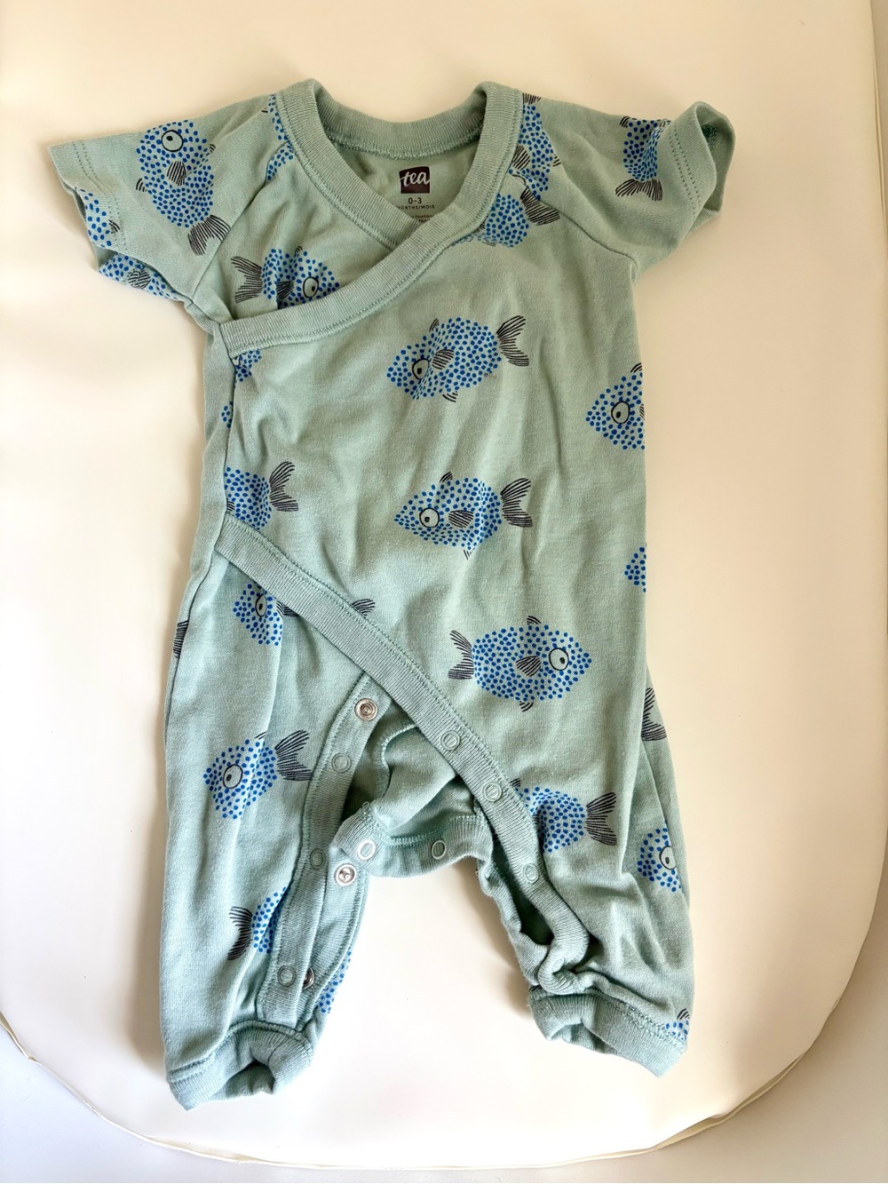 Tea Collection Fish Wrap One-Piece Bodysuit